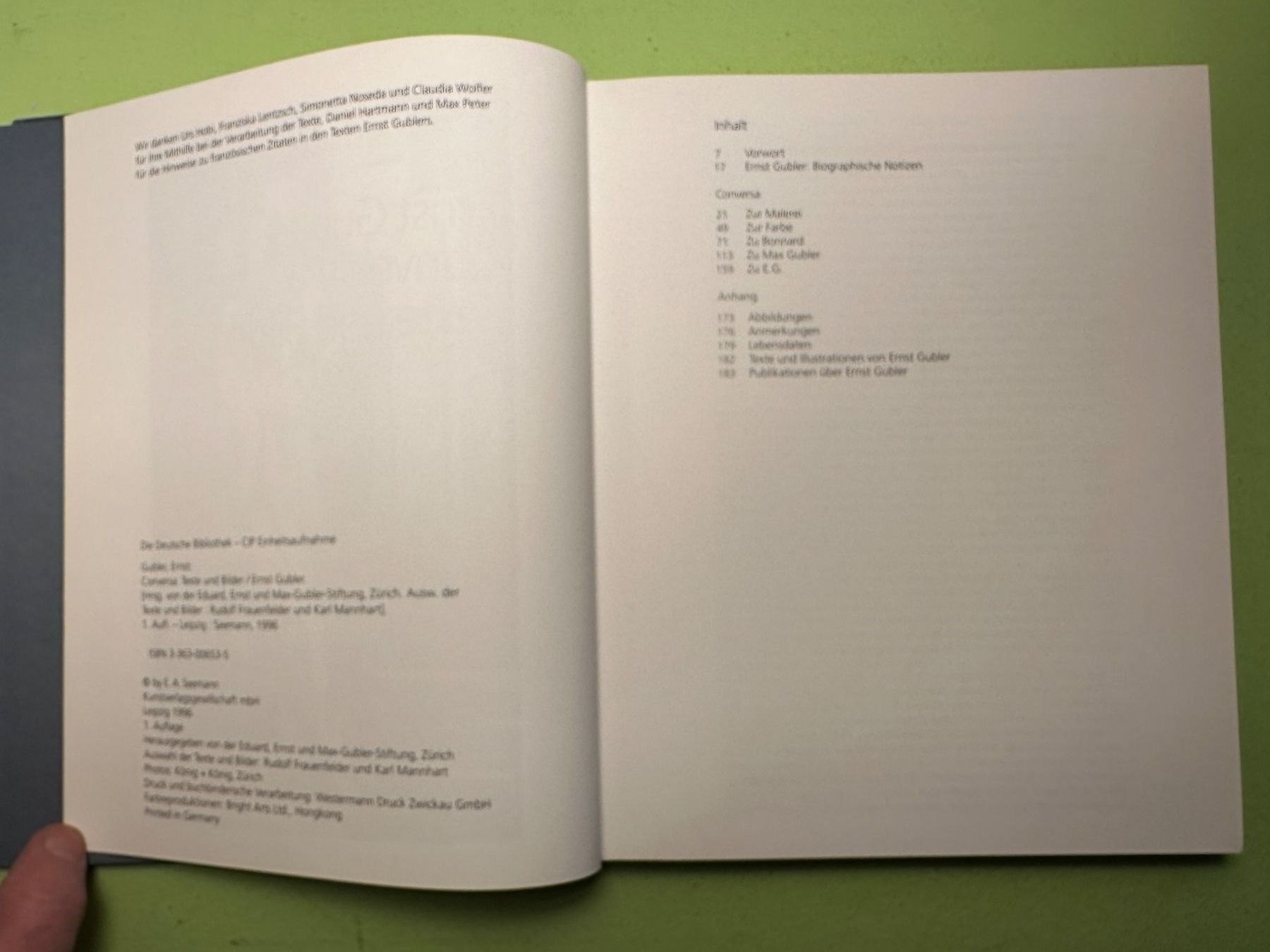 Libri: Ernst Gubler: Conversa. Texte und Bilder. – Usato da Zürich venduto da allp 3
