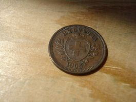 (D1) Départ 1 CHF 1 Rappen 1905