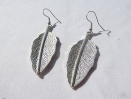 Edle Ohrhänger, Feder, Modeschmuck / NEU
