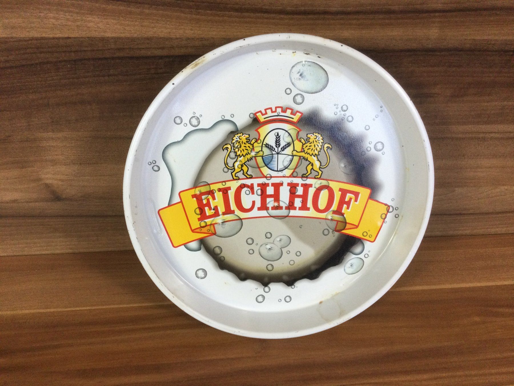 Eichhof Schilder: Gebrauchtes Eichhof Bier Tablett Service Tablett – Gebraucht aus Wangen SZ von kuriosum12 5