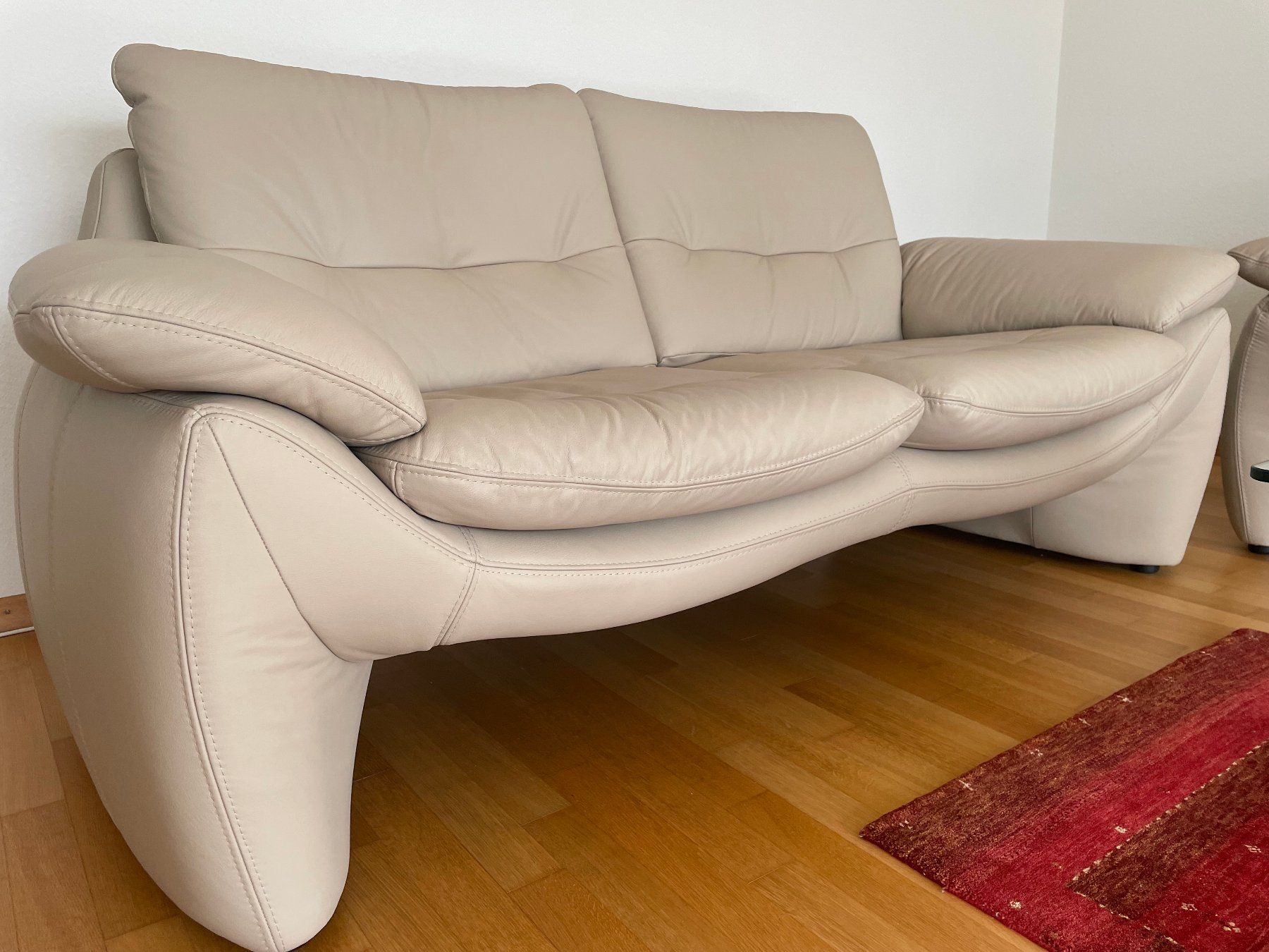 Divani: Ledersofa 185x80x88 cm beige – Usato da Meilen venduto da luca70 1