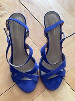 Sandales Cosmoparis en cuir bleu électrique T. 38