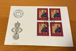 1 Erstagsbrief LI Fürst 1986 Viererblock