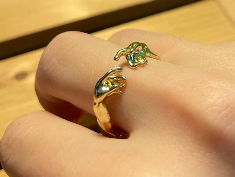 Anelli: Goldener Ring mit Hände-Design – Nuovo (secondo la descrizione) da Dittingen venduto da nje_9nlt