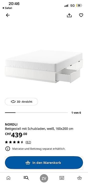 Ikea Betten: Bett Nordli 160x200cm – Gebraucht aus Hallwil von Zoeizy