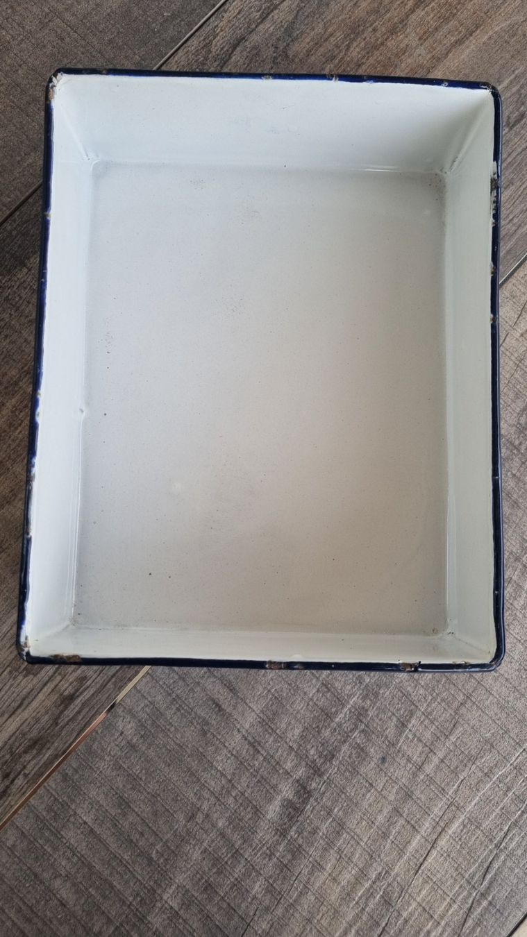 Behälter & Ähnliches: Emaille Schale C.F.F. I weiss blau Rand gebraucht – Gebraucht aus Bözberg von heinz-d 2