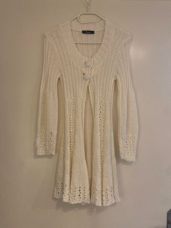 Strickjacke, creme-weiss