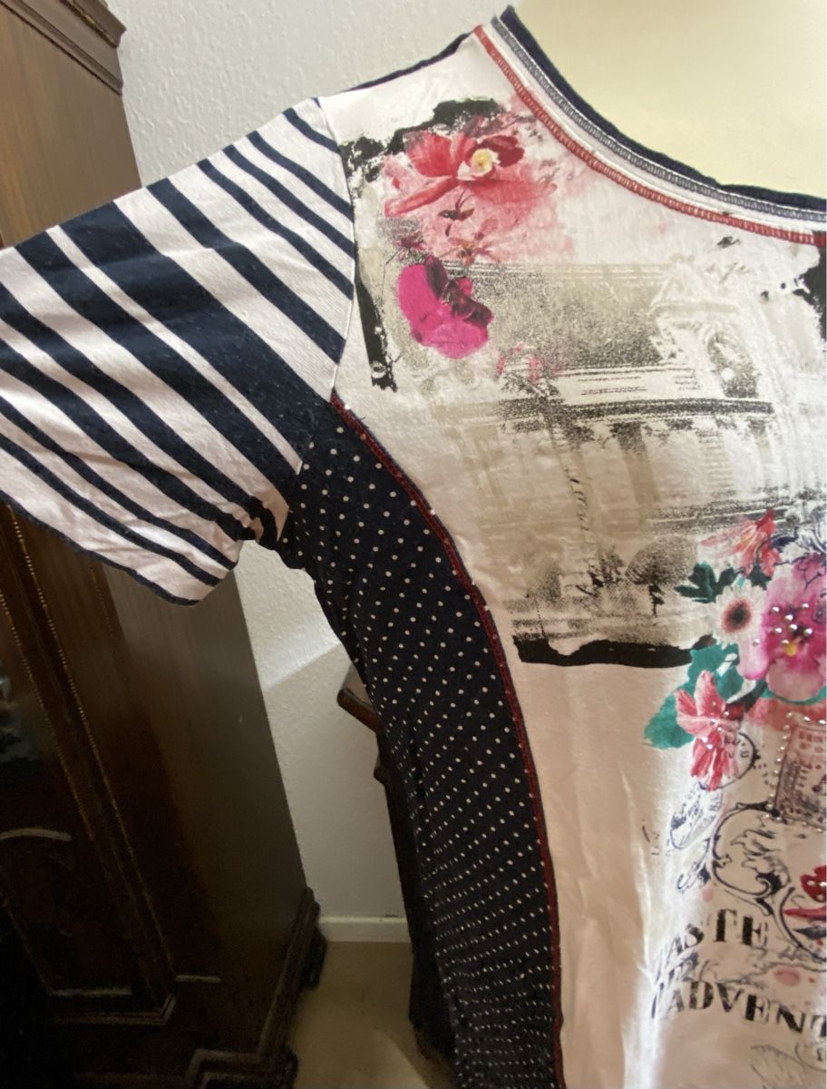 T-shirt: CANDA Premium Shirt patchwork Gr. L – Usato da Fislisbach venduto da KolibriSecondhand 5