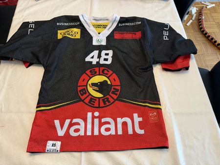 SC Bern Gameworntrikot Junioren Nummer 48 Grösse XS