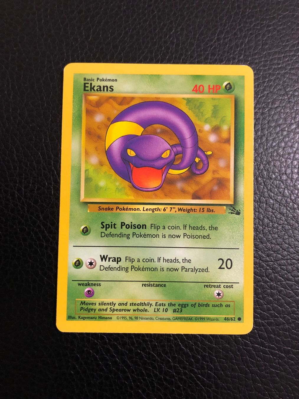 Pokémon Carte collezionabili: Fossil Ekans 46/62 Ab 1 – Usato da Paradiso venduto da Pkmn10