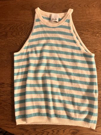 Allude Cashmere Summer Top, Striped, Mint Condition!