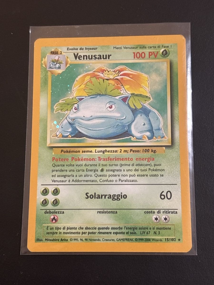 Pokémon Carte collezionabili: Pokémon Venusaur Holo 15/102 Base Set Ab 1! – Usato da Caslano venduto da Luke_