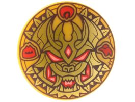 Lego Ninjago Schild mit Drachengesicht (75902pb30) perlgold