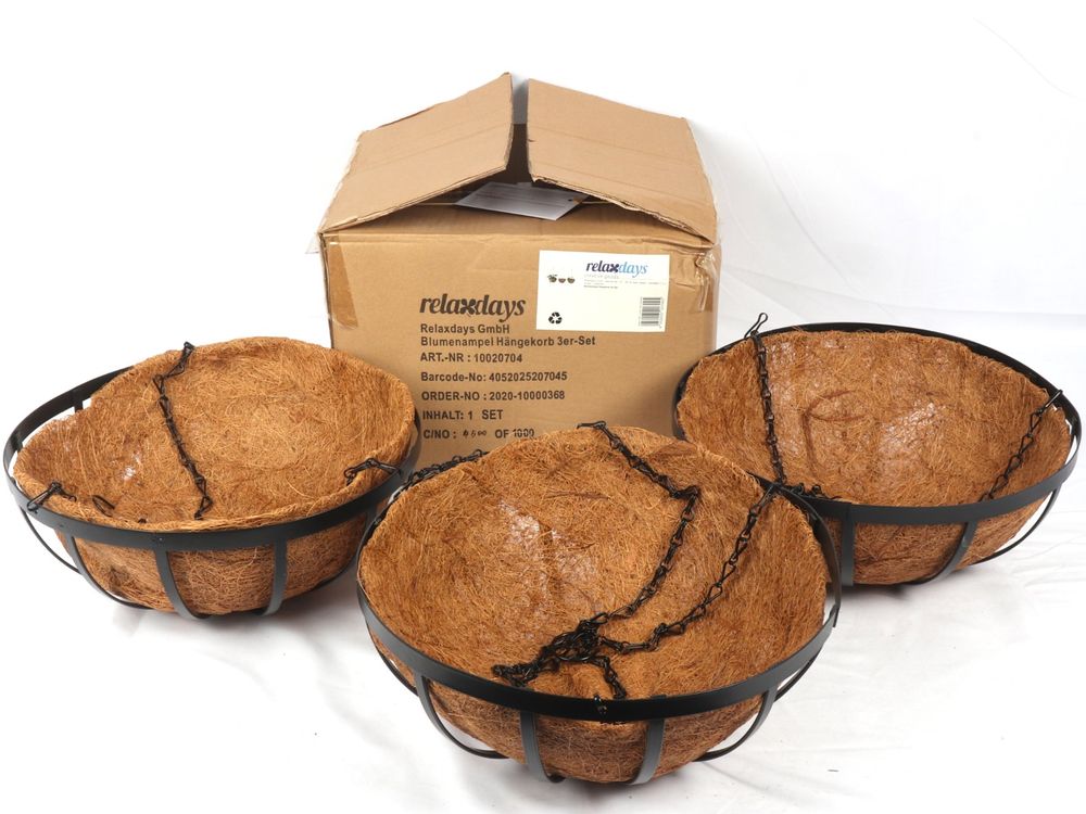 Relaxdays Makramee Blumenampeln - 7er Set In Creme