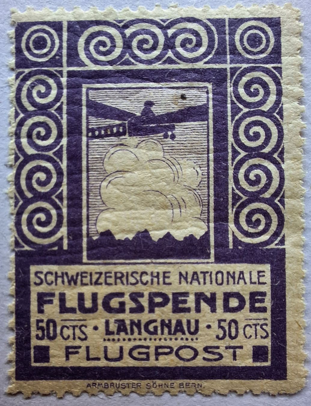 Tutti i francobolli: Flugpost Vorläufer VI Langnau ** – Usato da Balgach venduto da SIMEON27