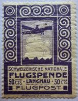 Flugpost Vorläufer VI Langnau **