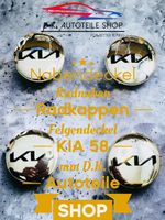 Kia 58 mm Nabendeckel Radnaben Radkappen Felgendeckel Neu