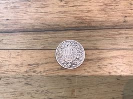 1 CHF 1920 helvetia Münze guter Zustand