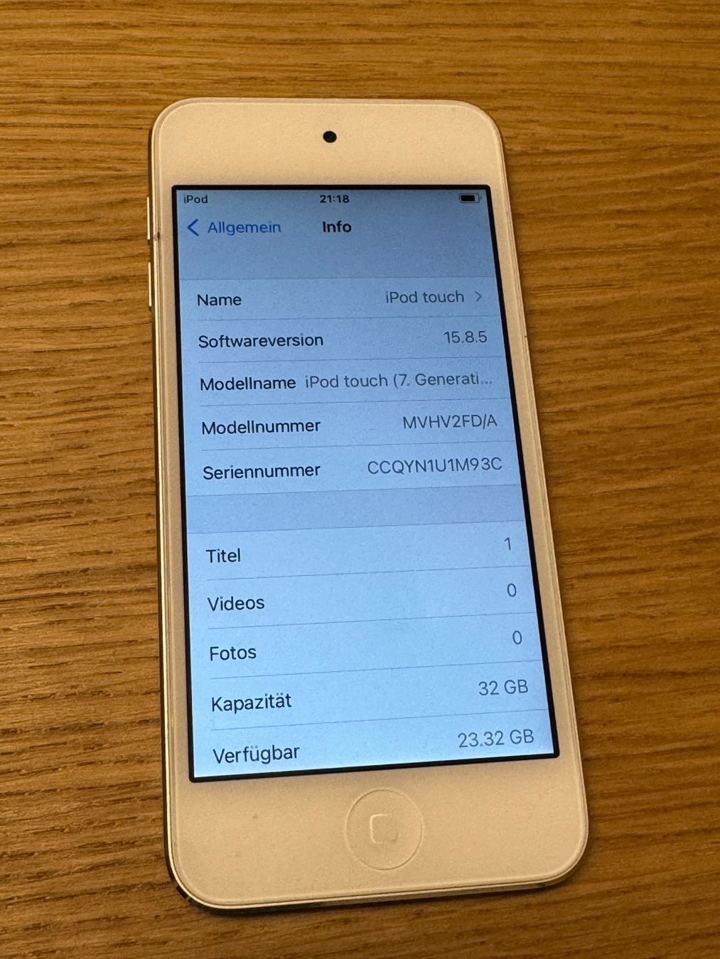 Apple Tragbarer Mediaplayer: iPod Touch 7th gen – Gebraucht aus Zollikofen von lagavulin03 2