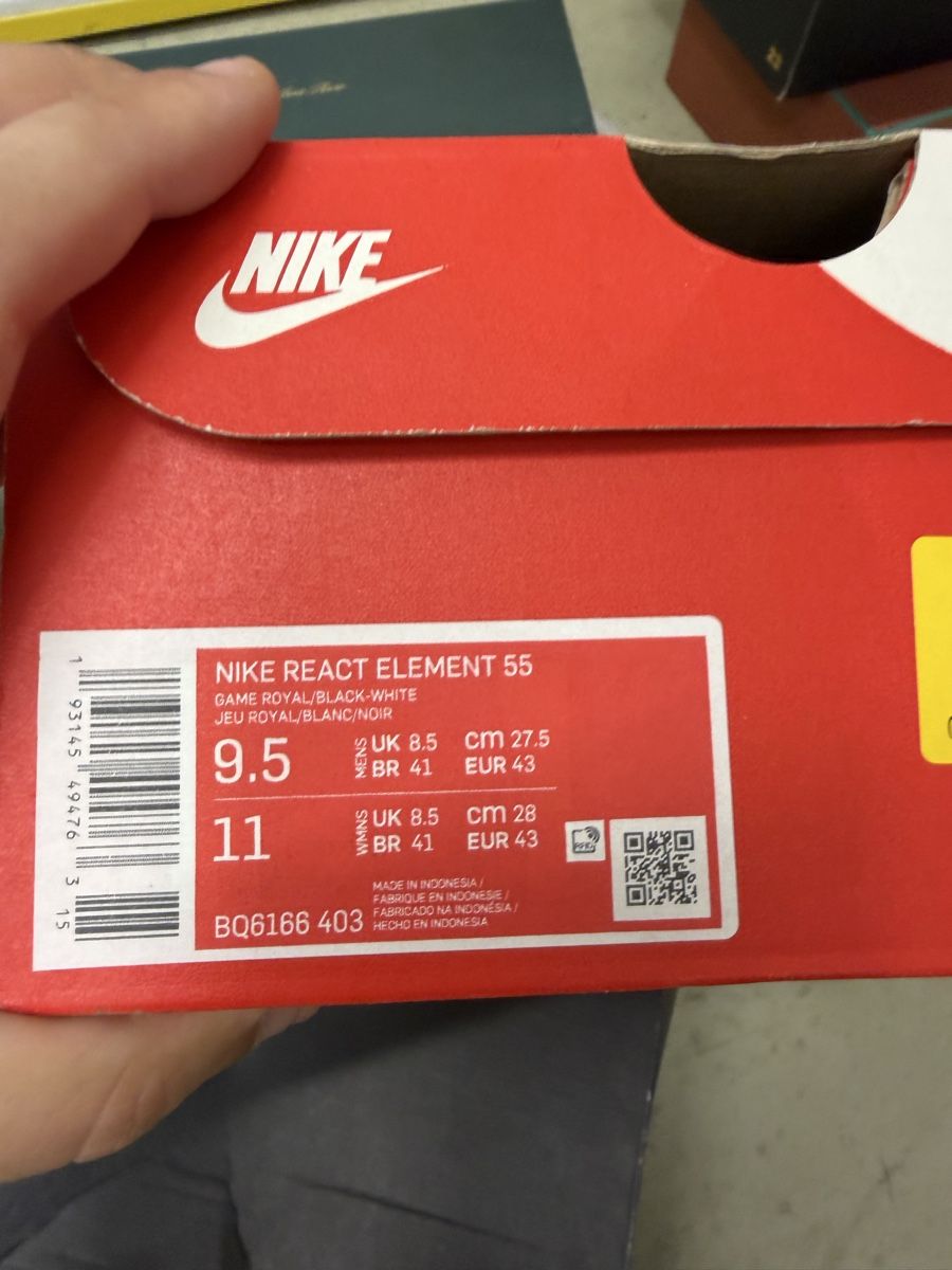 Nike Scarpe da uomo: Baskets Nike React Element 55 bleu taille 43 neuf – Nuovo e nell'imballaggio originale da Lausanne venduto da ordinaire 2