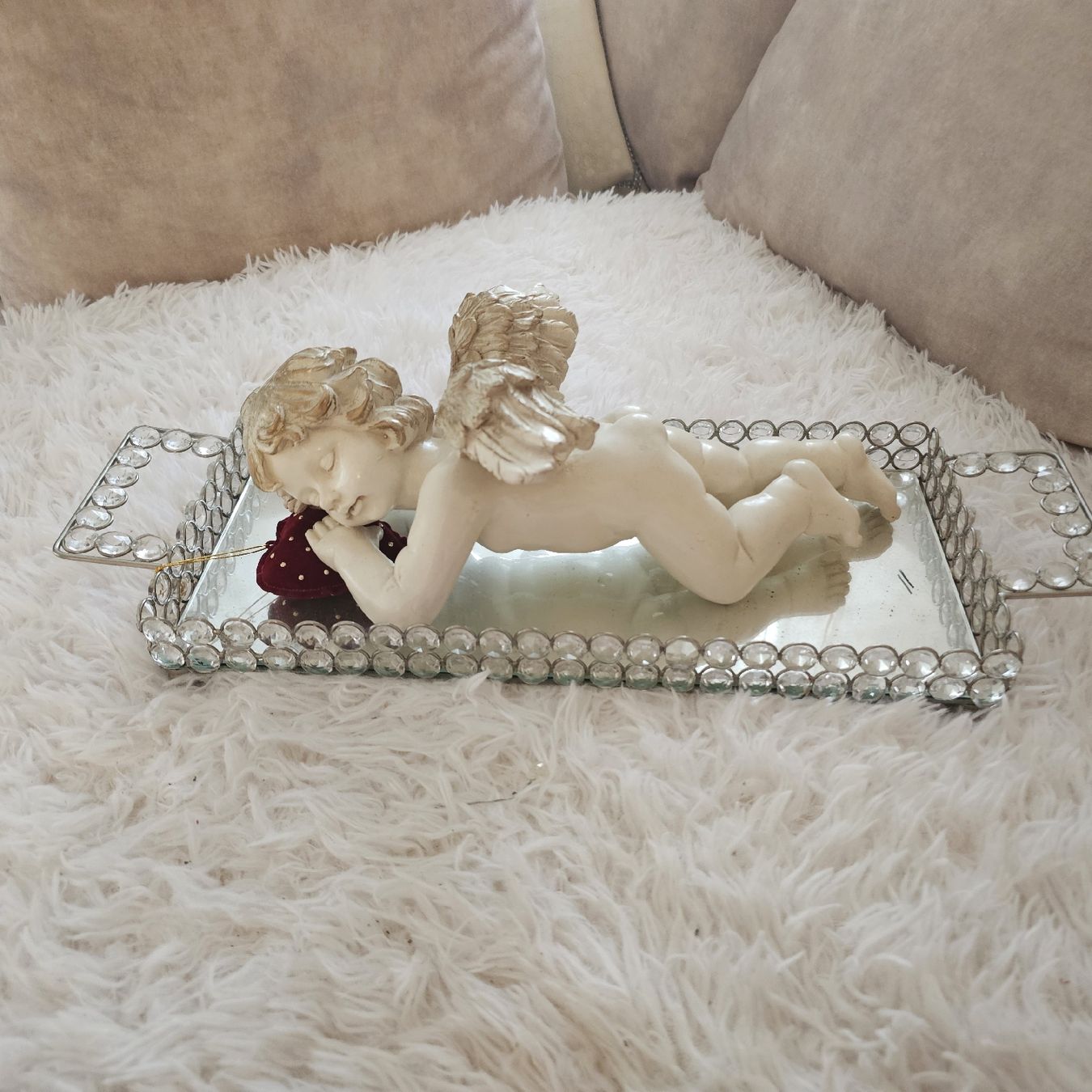 Figurines: engel auf kristsll teller – D'occasion à wolfhalden par 46464646 5