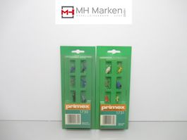 Primex 1730+1731 Figurensets Bahnpersonal + Reisende H0 1/87