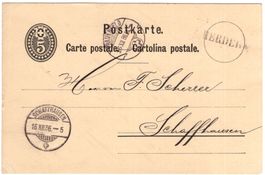 HERDERN - seltener Balkenstempel auf Ganzsachen-Postkarte