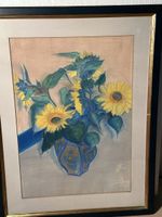 Tableau Tournesols Pastel Signé Blonay Encadré 🌻🎨🖼️