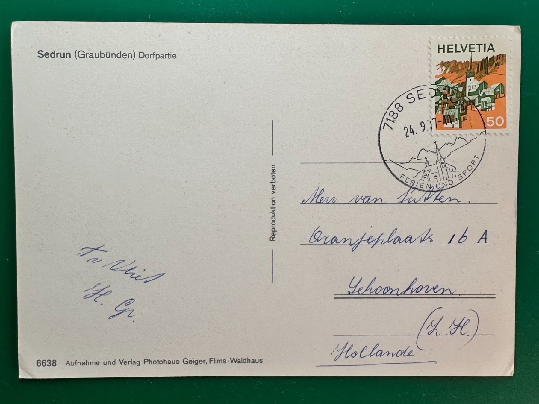 Cartes postales: Sedrun - belebt - VW-Käfer - Oldtimer – D'occasion à Steg VS par _vinci_ 1