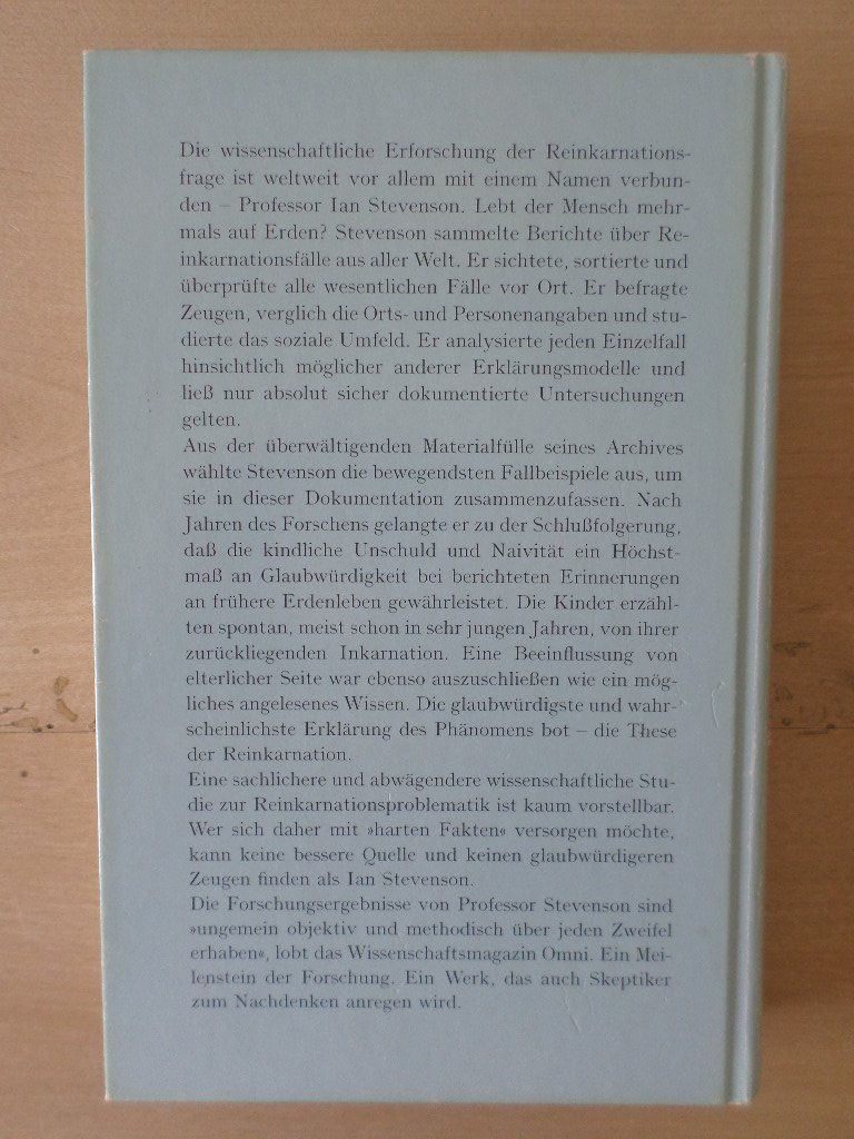 Bücher: Wiedergeburt / Ian Stevenson – Gebraucht aus Liestal von man_7bt6 1
