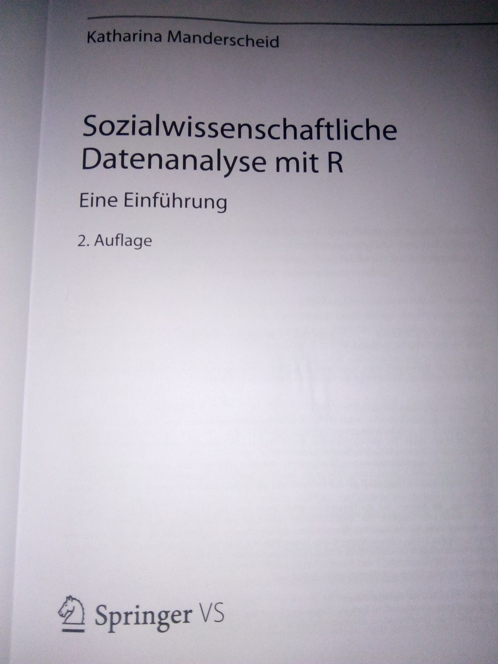 Libri: Sozialwissenschaftliche Datenanalyse mit R - Eine Einführung – Usato da St. Gallen venduto da elk2021 1