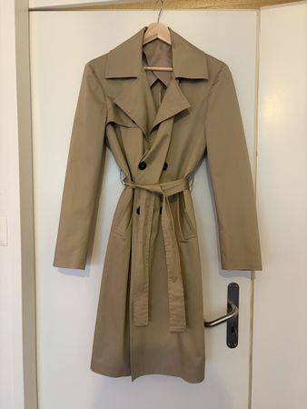 Klassischer Trenchcoat Beige Gr. S 