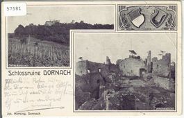 Schlossruine Dornach - Festpostkarte 1907
