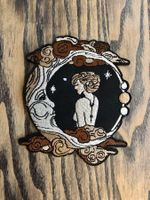 Aufnäher Patch zum Aufbügeln Wicca Mystik Mond Hexe