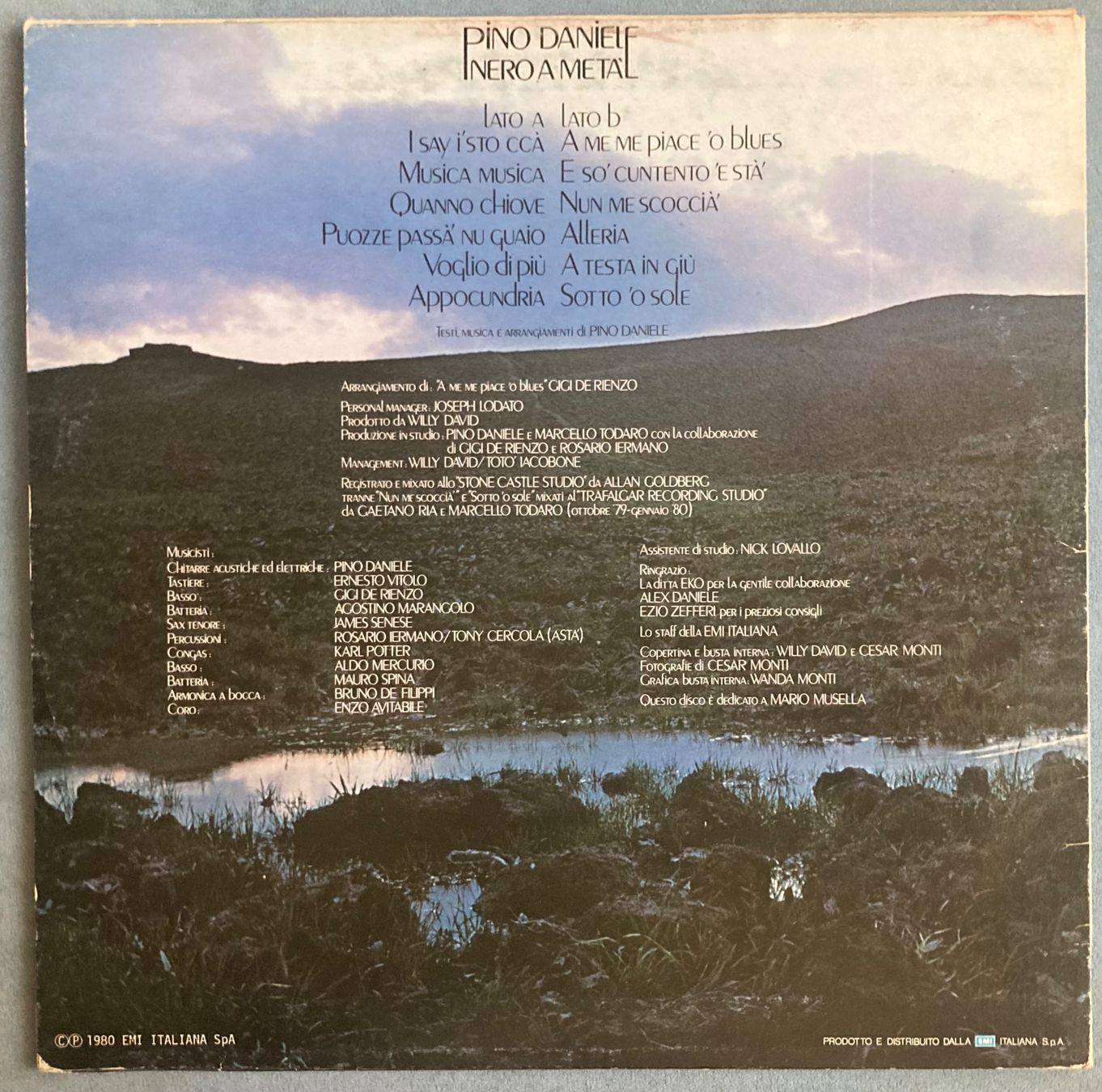 Vinyles: PINO DANIELLE - NERO A METÀ – D'occasion à Poliez-Pittet par Newtown-Records 1