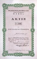 Musikindustrie AG Odeon-Musikhaus, Basel - 1922