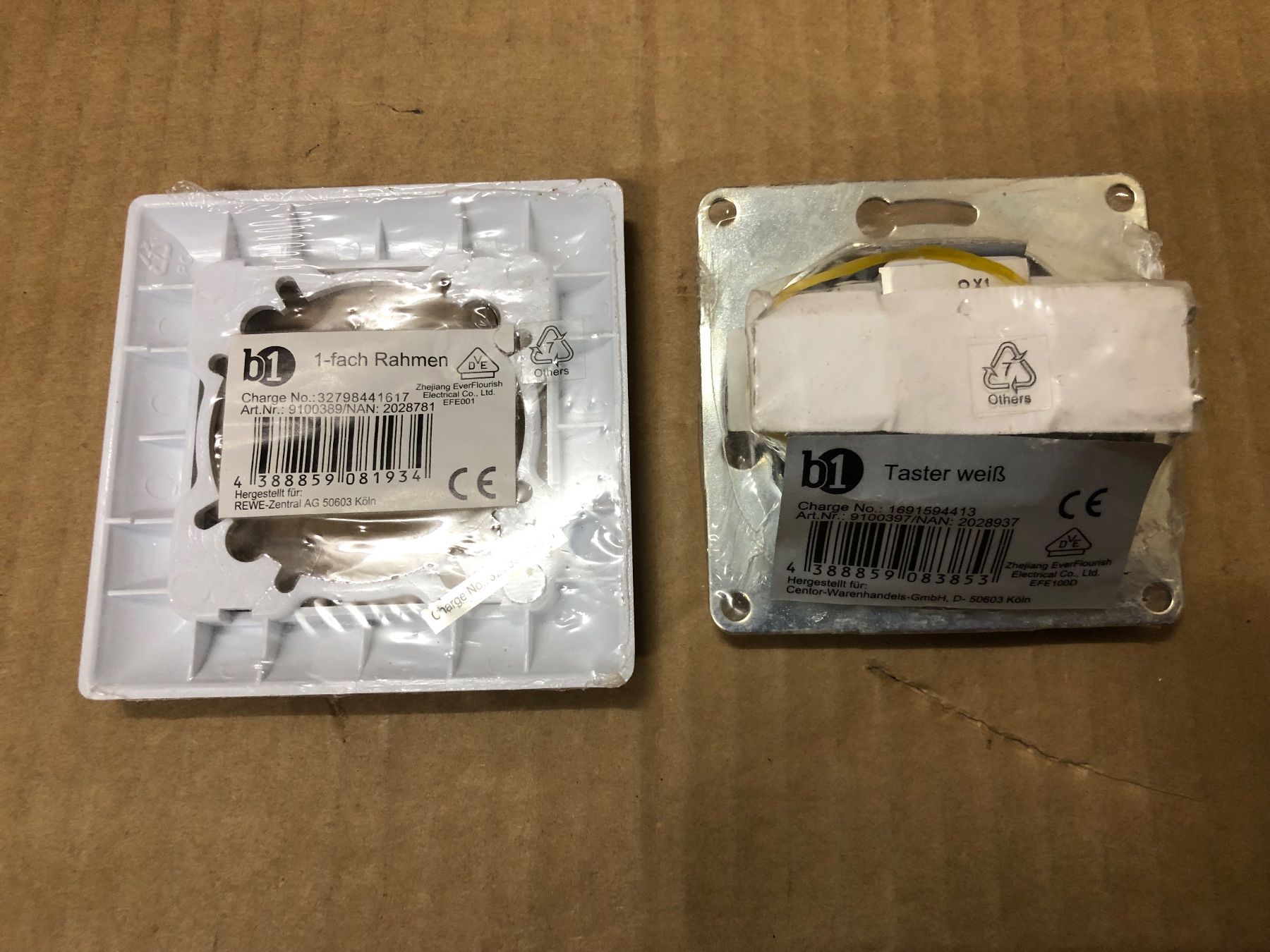 Schalter: Schalter weiss und 1-fach Rahmen – Neu und originalverpackt aus Eschlikon TG von ArtRec 1