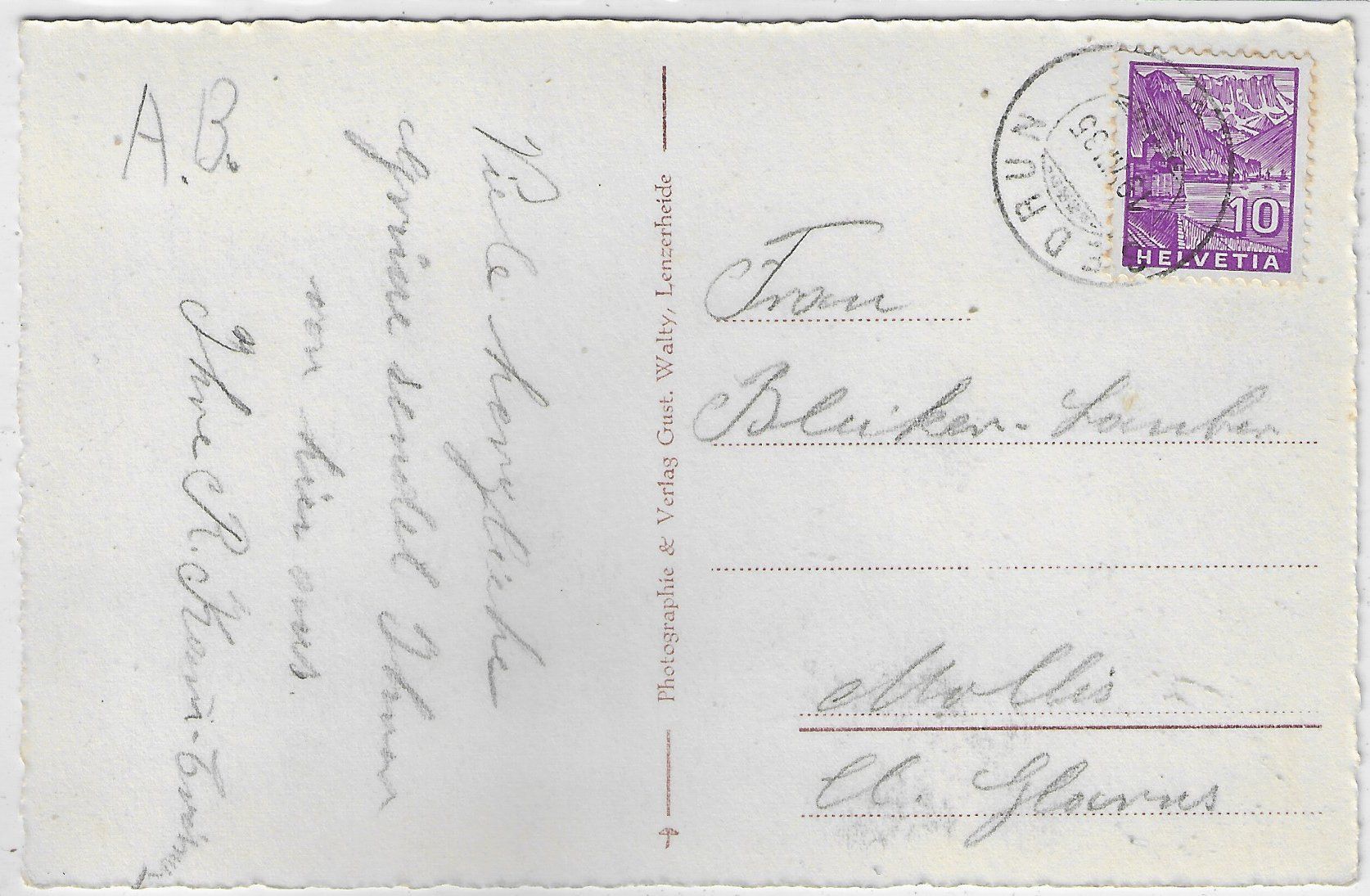 Cartoline postali: Sedrun gegen den Oberalppass – Usato da Ettingen venduto da Kartenplanet 1