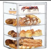 Vetrina pasticceria acrilico trasparente 3 ripiani 39.37cm