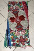 Buntes Desigual Sommerbadetuch mit Blumenprint und Fransen