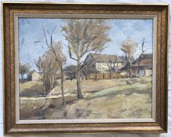 Wilhelm Hartung (1879-1957) - Ölgemälde - "Unterdorf"