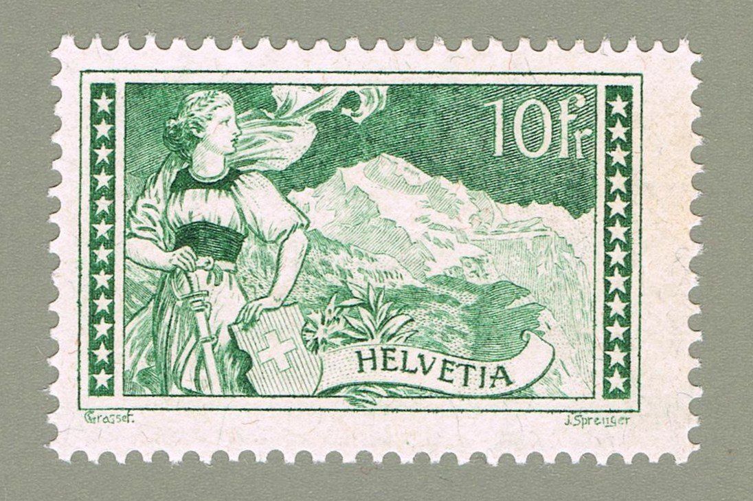 Alle Briefmarken: Gebirgslandschaft 10 Fr. ** – Neu (gemäss Beschreibung) aus Biberstein von Jura39