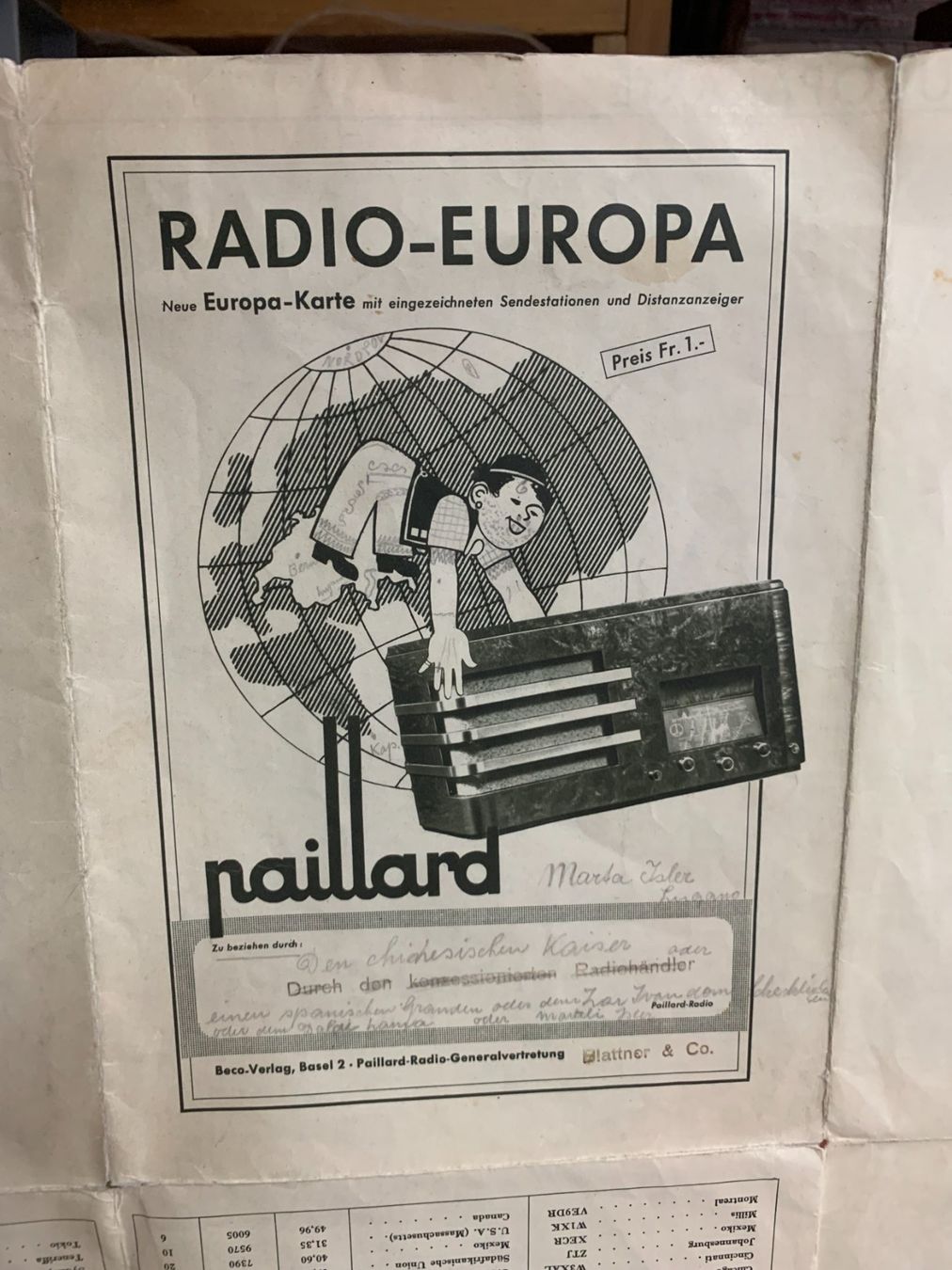 Cartine & Atlanti: Paillard - "Radio Europa" – Usato da Sorengo venduto da 74in