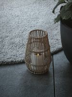 Laterne aus Rattan mit LED-Kerze Dekoration Lampe 38cm hoch