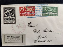 1925 - Flugpost zur Einweihung des Wehrmännerdenkmal - Brief