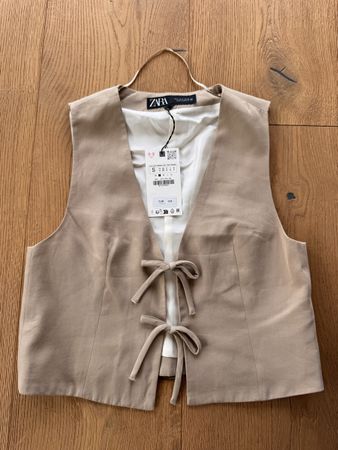 NEU Zara Damen Weste/Gilet in Beige Gr. S