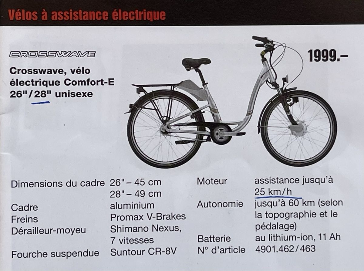Crosswave Velos: Vélo électrique Crosswave, pour femmes – Gebraucht aus Cologny von Beleza02 1