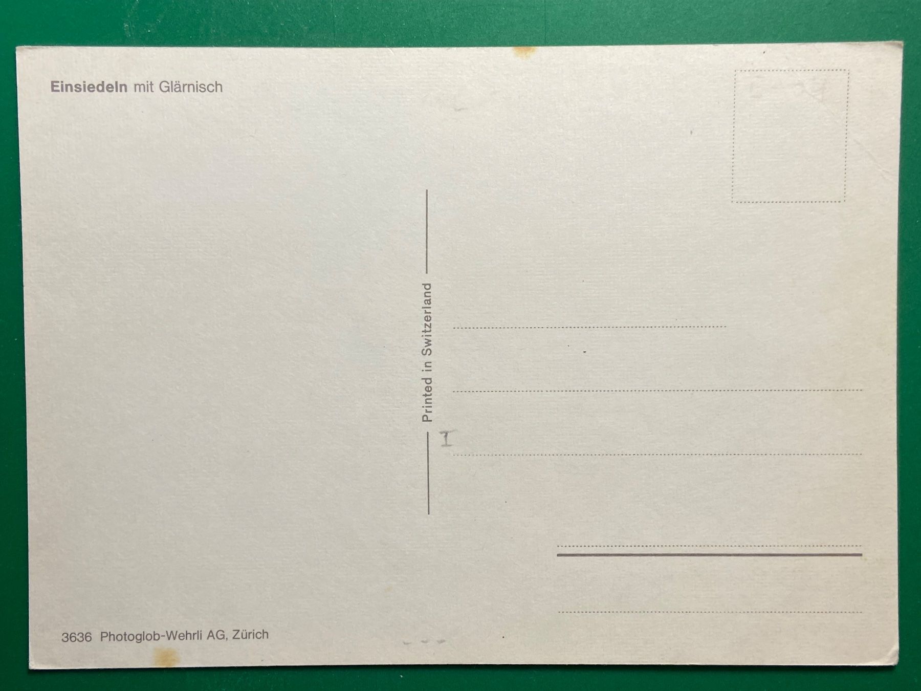 Ansichtskarten: Einsiedeln mit Glärnisch – Gebraucht aus Steg VS von _vinci_ 1