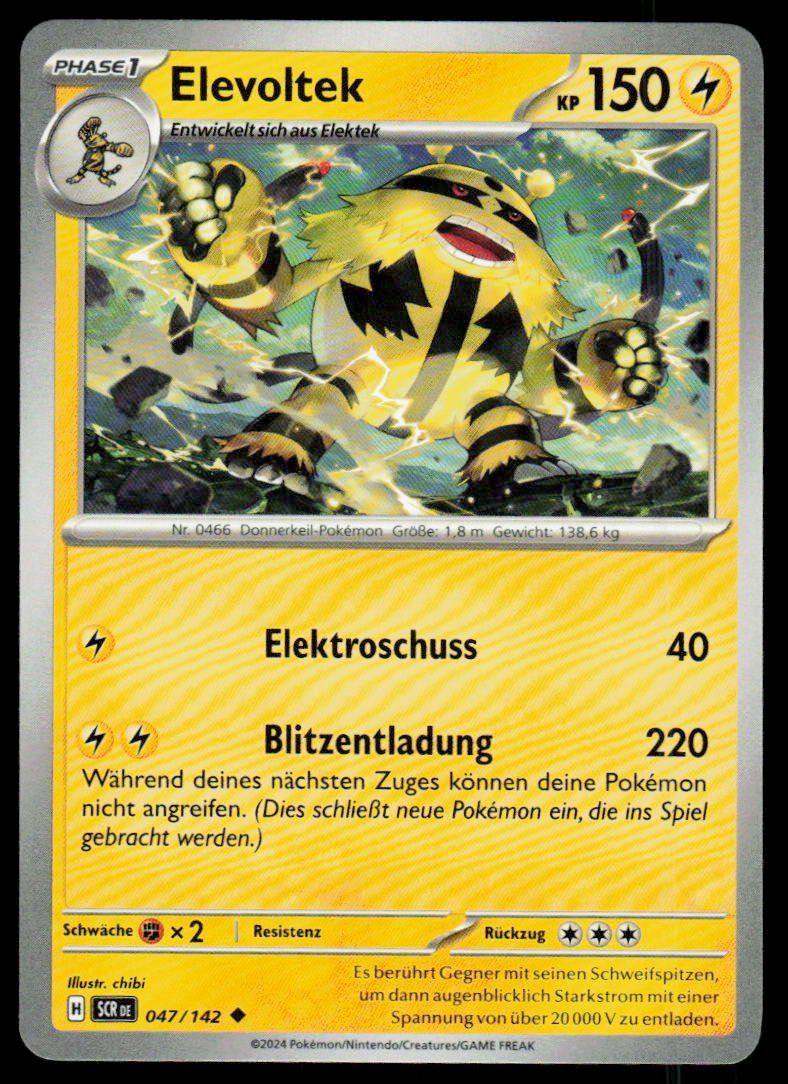 Pokémon Carte collezionabili: Pokemon Elevoltek 047/142 – Usato da Herisau venduto da Pokemon2025