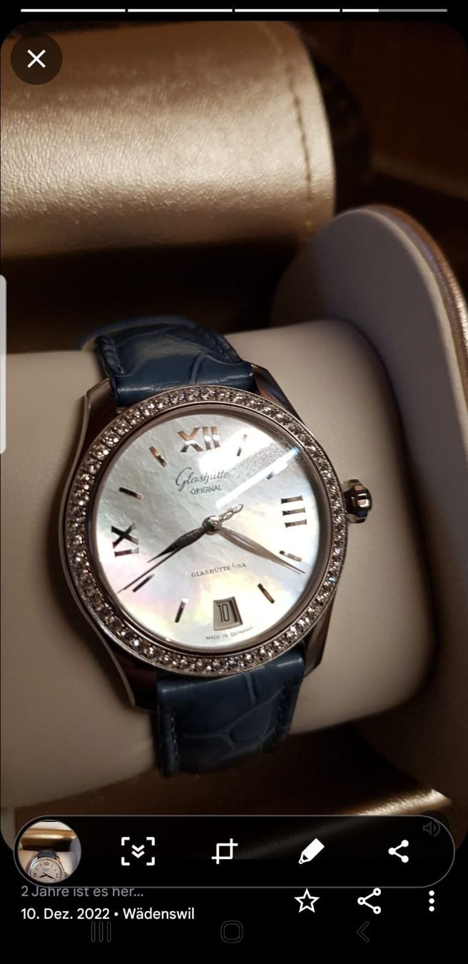 Glashütte Orologi: Glashütte Uhr Serenada mit Brillanten – Nuovo (secondo la descrizione) da Kaltbrunn venduto da silka03 4